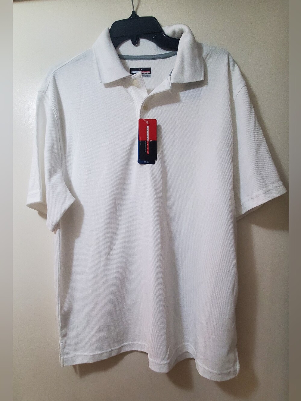 Grand Slam Classic White Men's Polo Shirt - Men Size Large